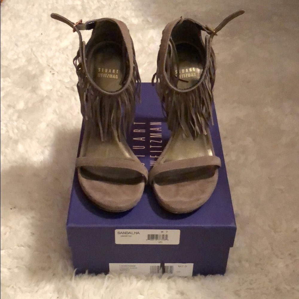 Staurt Weitzman LoveFringe Suede Sandal